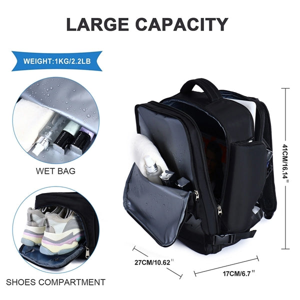Large capacity travel backpack