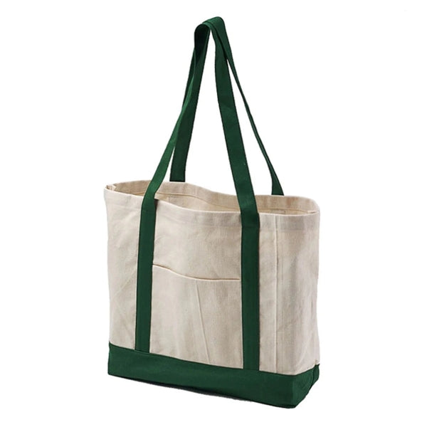 12 oz Cotton Canvas Zippered Boat Tote