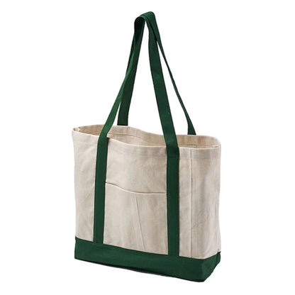 12 oz Cotton Canvas Zippered Boat Tote