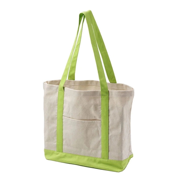 12 oz Cotton Canvas Zippered Boat Tote
