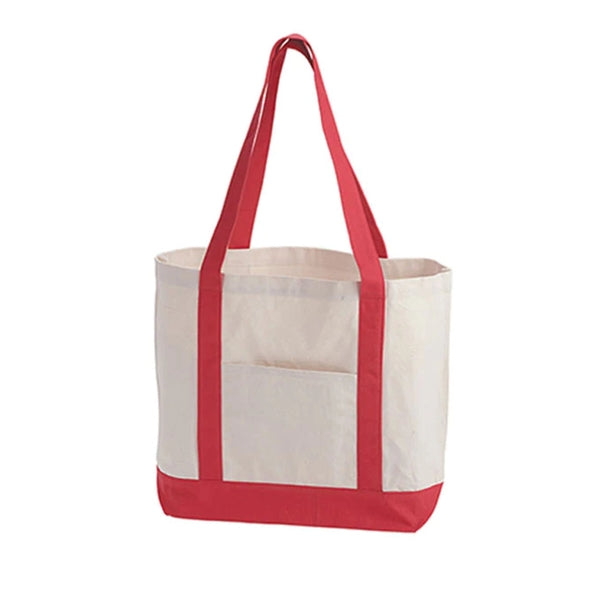 12 oz Cotton Canvas Zippered Boat Tote