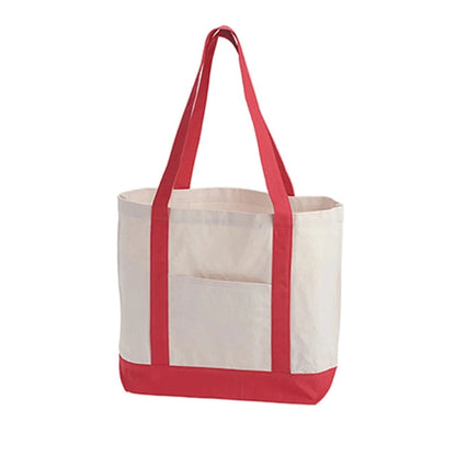 12 oz Cotton Canvas Zippered Boat Tote