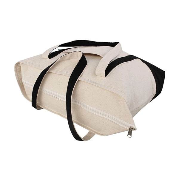 12 oz Cotton Canvas Zippered Boat Tote