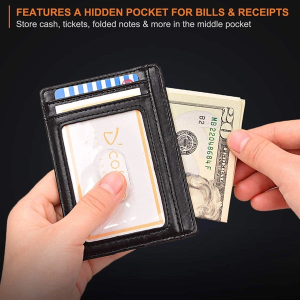 Rfid Blocking Slim Front Wallet