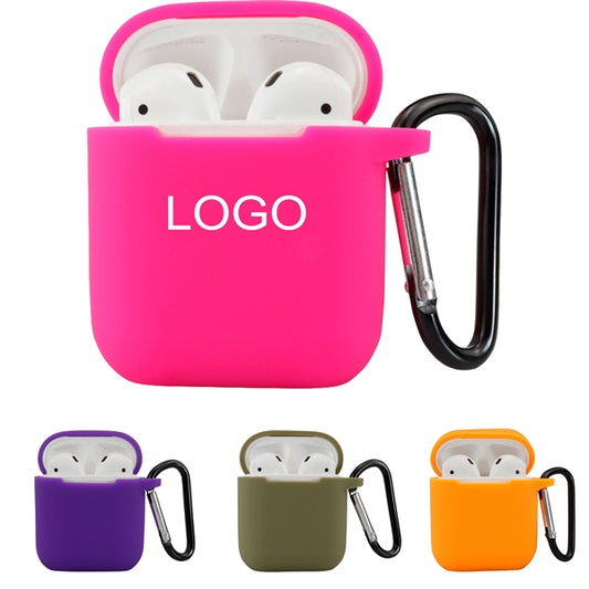 Silicone Earbud case with Carabiner MOQ100
