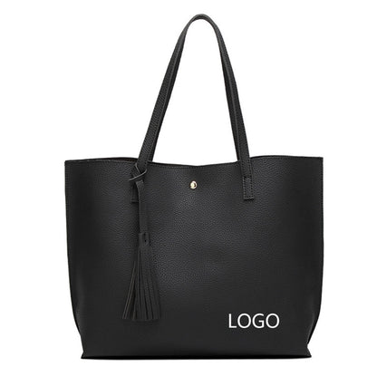 Soft Faux Leather Tote Shoulder Bag