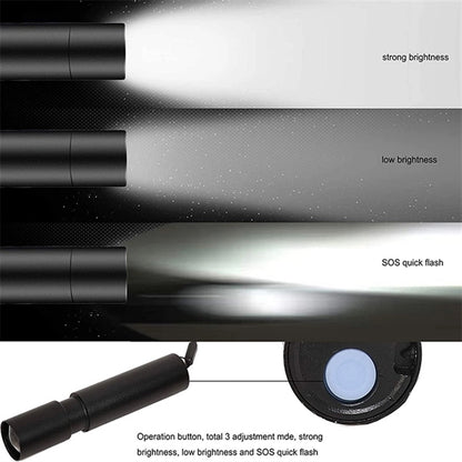 Rechargeable and portable LED flashlight