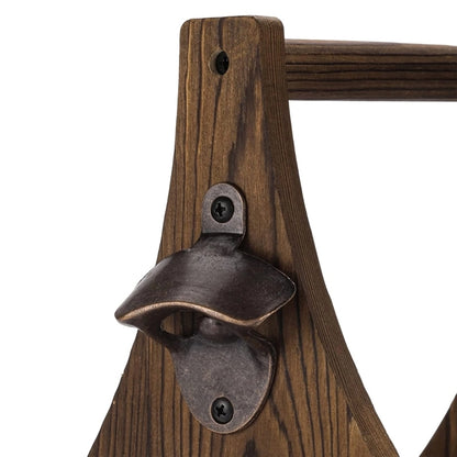 6 Packs Wooden Beer Caddy