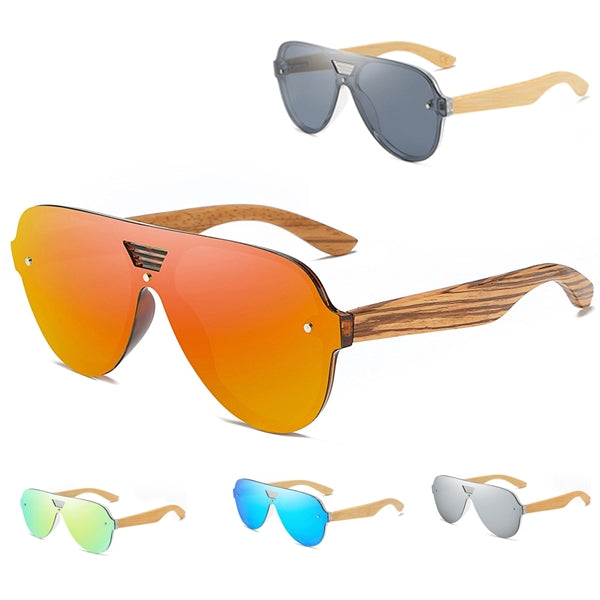 Bamboo Wood-Leg Polarized Sunglasses