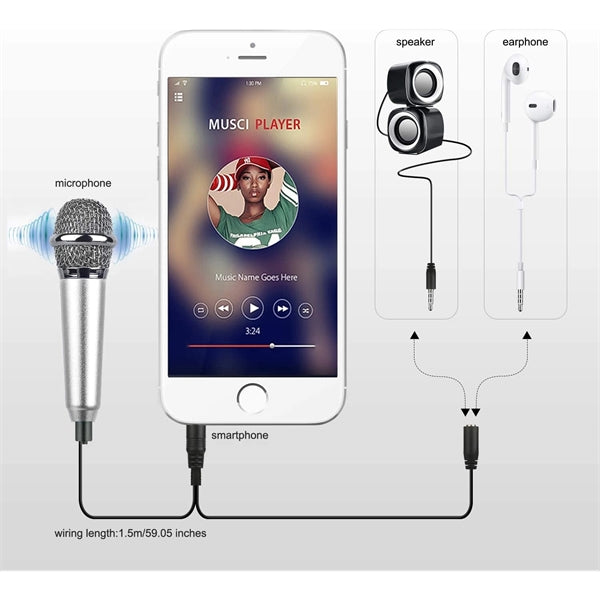 Mini portable vocal microphone