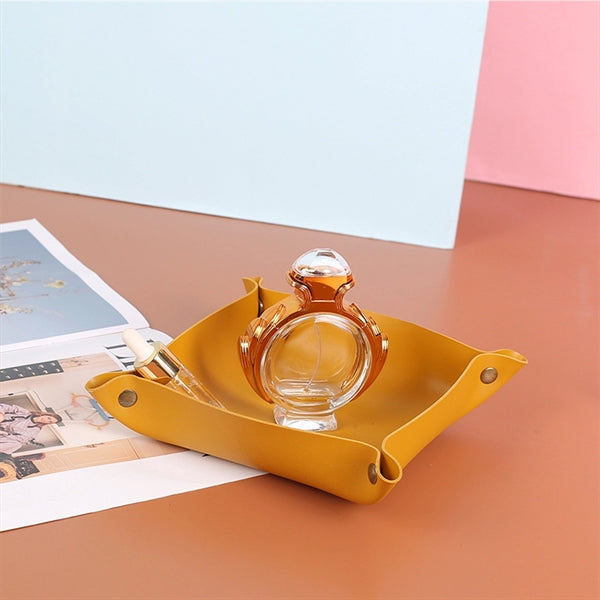 PU Leather Tray Organizer Storage
