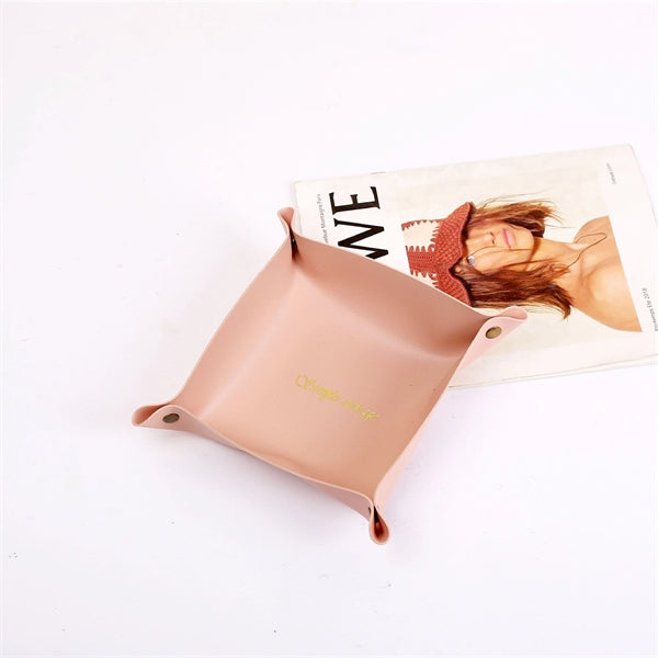 PU Leather Tray Organizer Storage