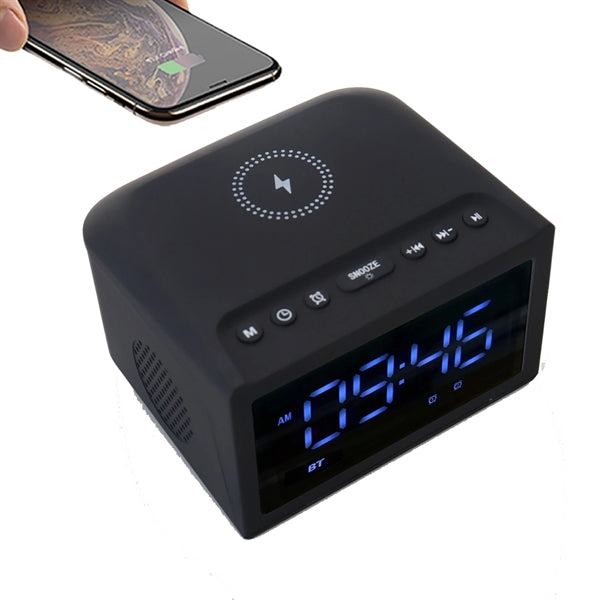Alarm Clock With Wireless Charging And Speaker