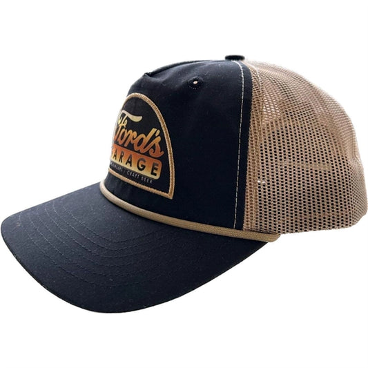 Taslon & Mesh Fabric 5-Panel Rope Halfmoon Structured Cap