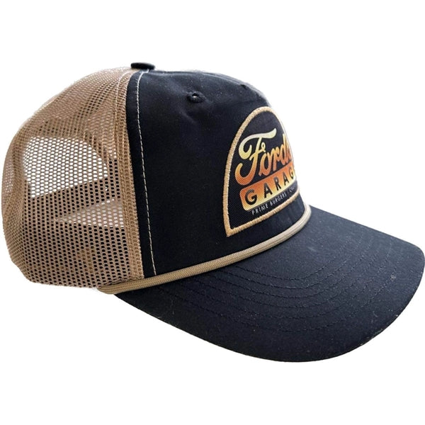 Taslon & Mesh Fabric 5-Panel Rope Halfmoon Structured Cap