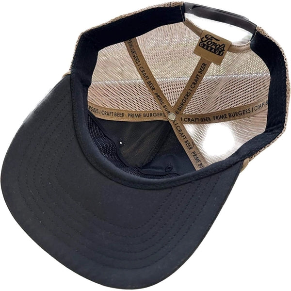 Taslon & Mesh Fabric 5-Panel Rope Halfmoon Structured Cap