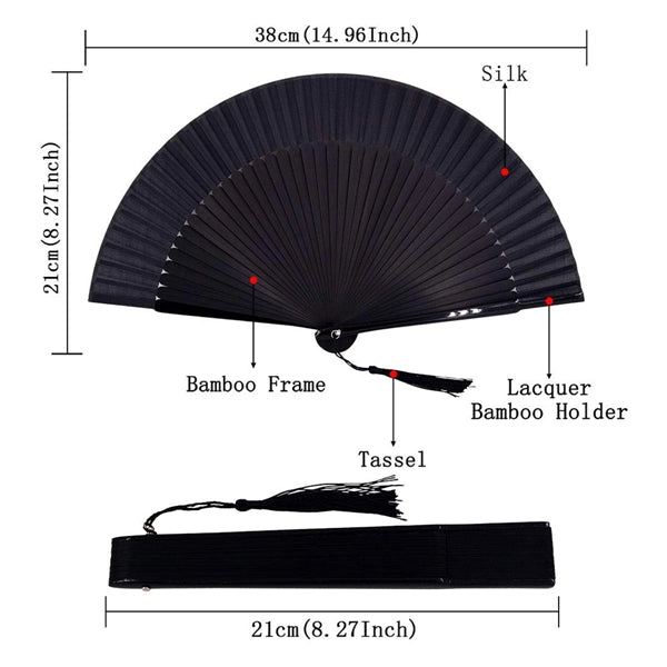 Bamboo Silk Folding Hand Fan