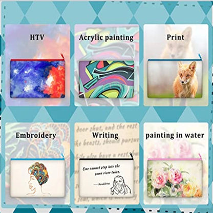 Craft Canvas Makeup Bags
