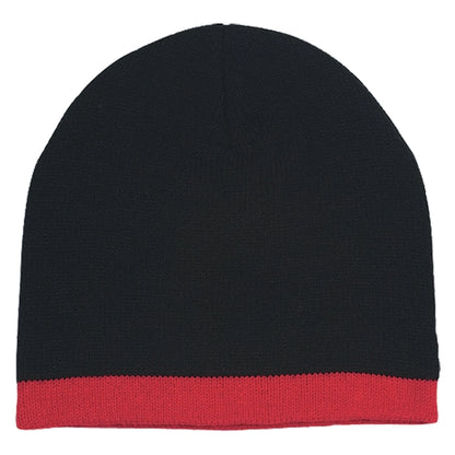 Knit Beanie With Stripe