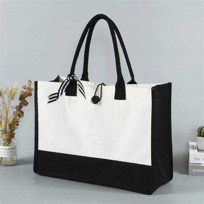Women Initial Canvas Tote Bag