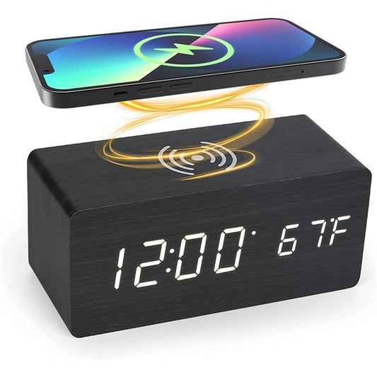 Keekit Digital Wooden Alarm Clock