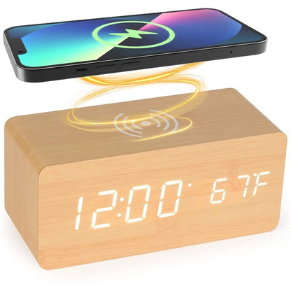 Keekit Digital Wooden Alarm Clock
