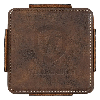 4-Piece Coaster Set With Holder
