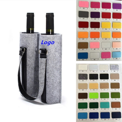 Felt 2 Bottle Wine Carrier Tote Gift Bags