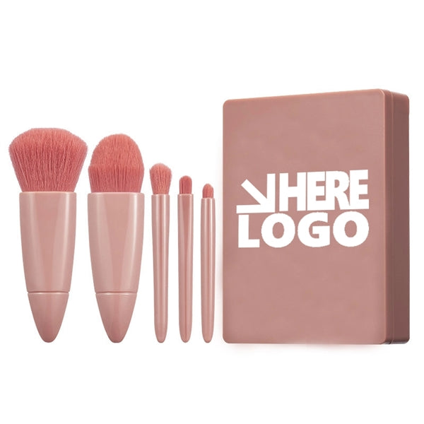Mini 5 Piece Makeup Brush Set with Mirror
