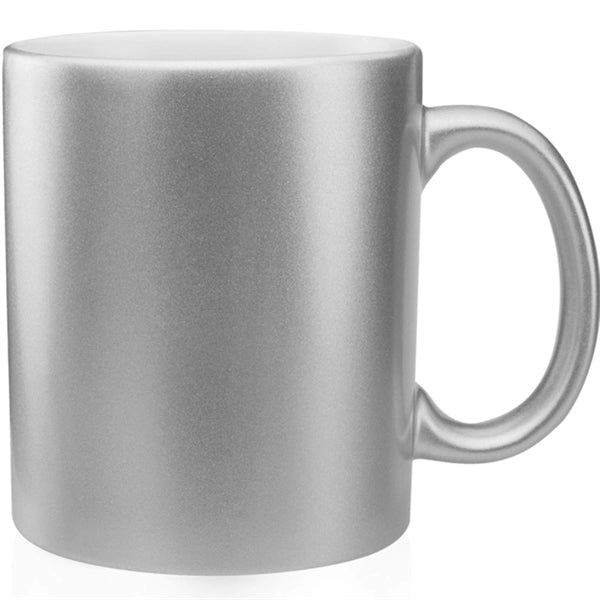 11 Oz. Metallic Color Exterior Custom Mugs