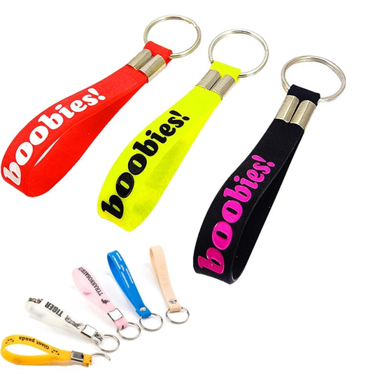 Customized Silicone Wristband Keychains