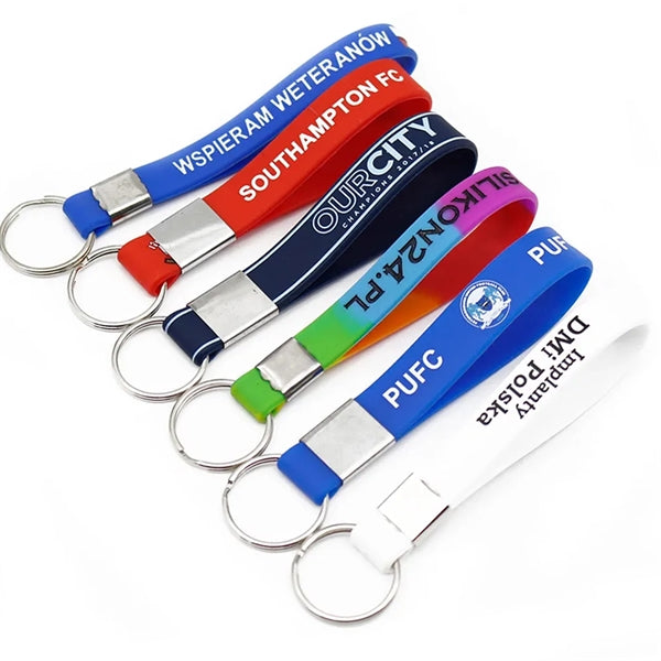 Marketing Silicone Wristband Keychains