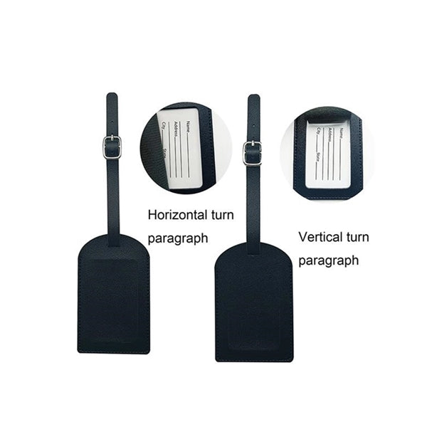 Leather Luggage Or Bag Tag With Privacy Cover