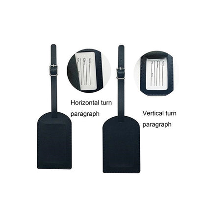 Leather Luggage Or Bag Tag With Privacy Cover