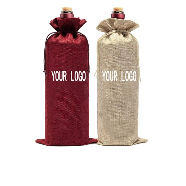 Burlap Wine Bag MOQ 100PCS