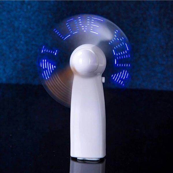 Handheld Fan With LED Message