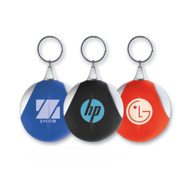 Rubber Key Chain With Microfiber Cleaning Cloth