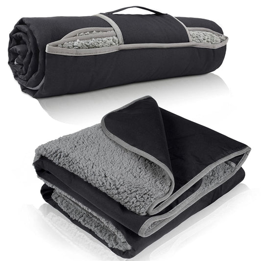 Waterproof Outdoor Blanket with Sherpa Lining