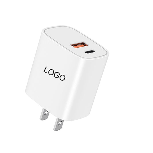 Dual Port PD Fast Type C Charging Block Plug Adapter