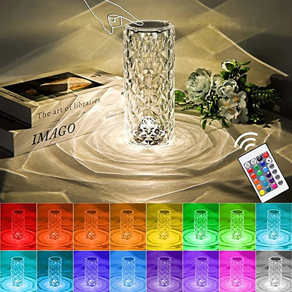 Touch Crystal Rose Lamp