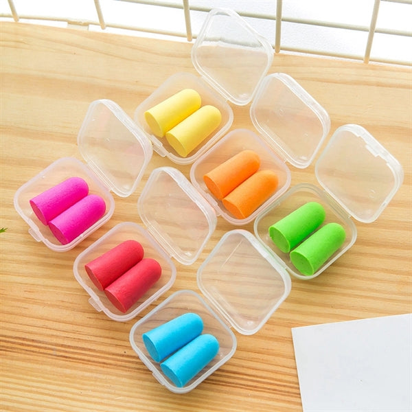 Soft Foam Hearing Protection Earplugs with Case