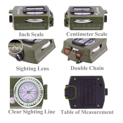 Military Lensatic Sighting Survival Tactical Compass