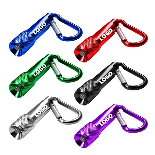 Mini Flashlight with Carabiner Strong Light