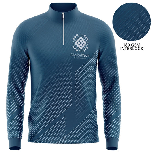 Unisex 180 GSM Interlock Sublimation Zipper Sweatshirt