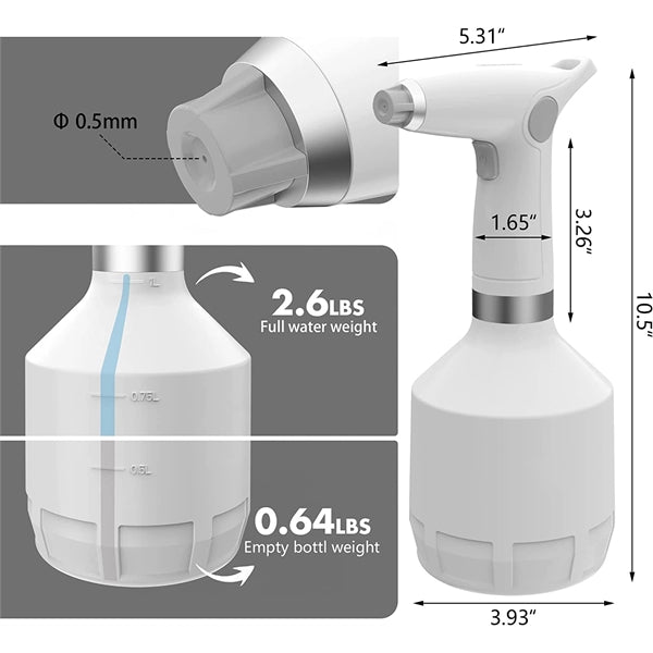 USB Rechargeable 1L Electric Sprayer