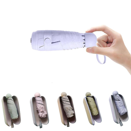 Travel- Friendly Mini Umbrella for Purse, Compact with Case.