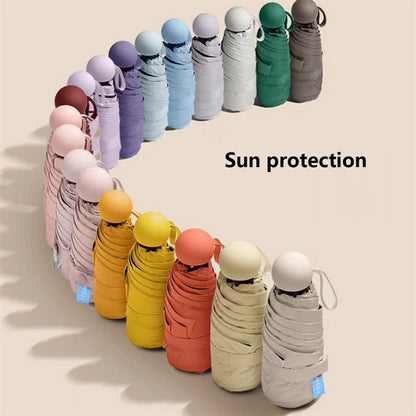 Travel- Friendly Mini Umbrella for Purse, Compact with Case.