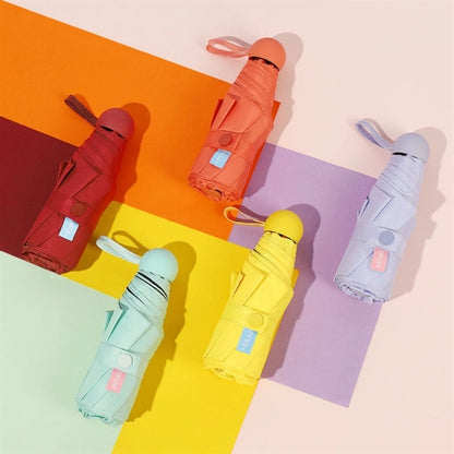 Travel- Friendly Mini Umbrella for Purse, Compact with Case.