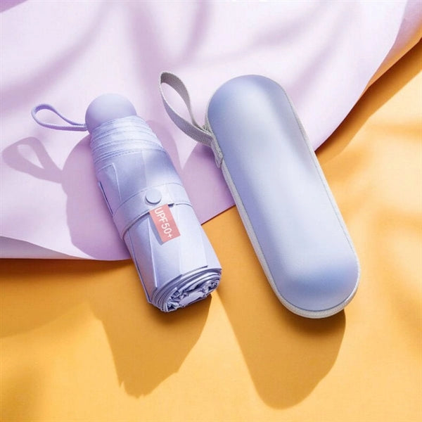 Travel- Friendly Mini Umbrella for Purse, Compact with Case.