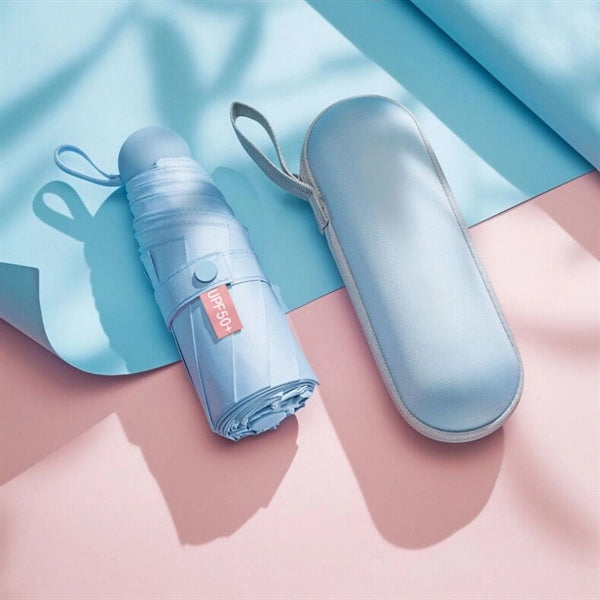Travel- Friendly Mini Umbrella for Purse, Compact with Case.